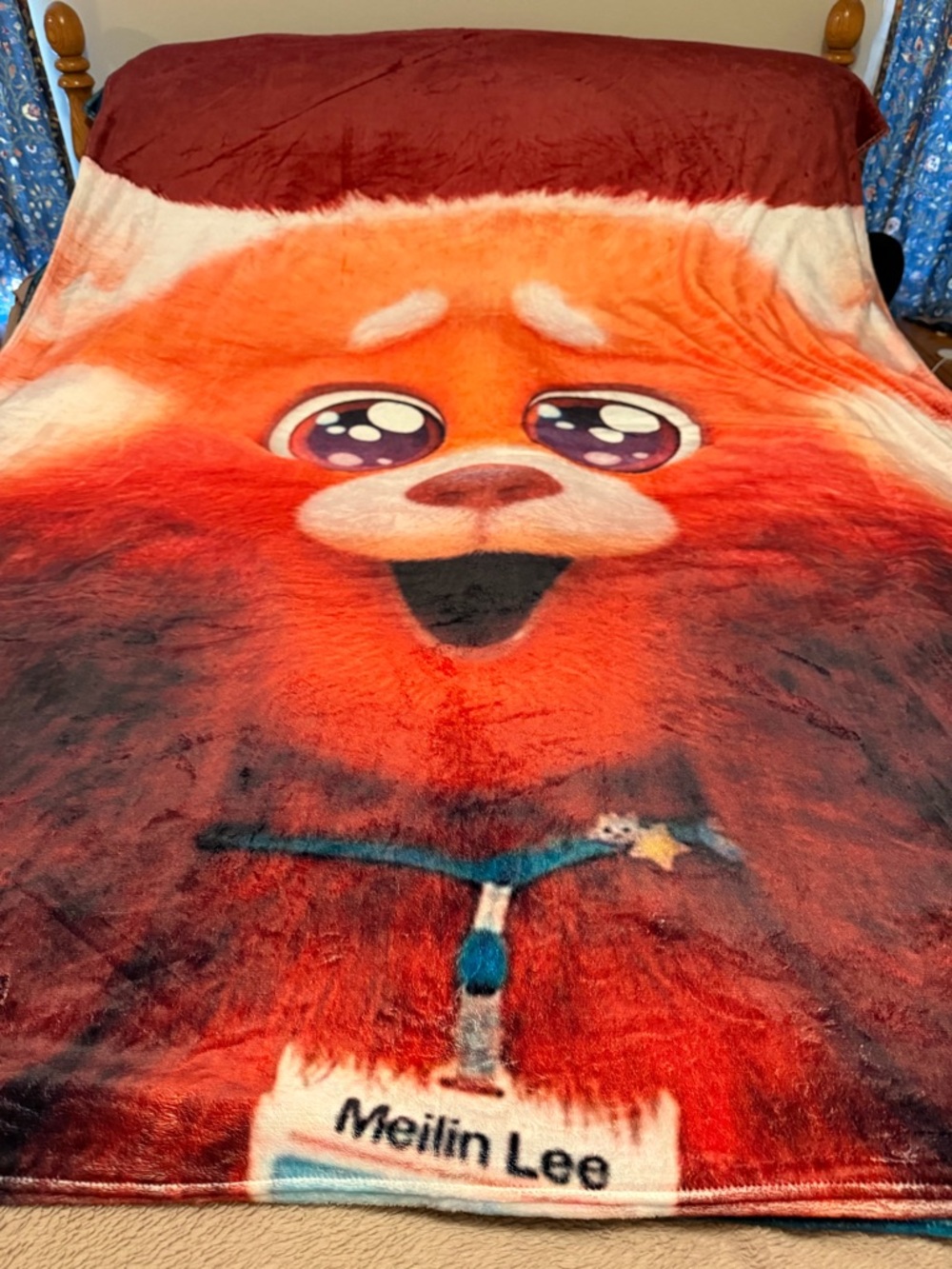 Cute Cartoon Red Panda Plush Throw Blanket - Meilin Lee Turning Red